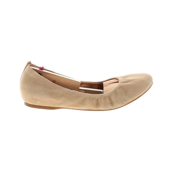 J Crew Factory Anya Suede Ballet Flats Tan - Picture 1 of 2